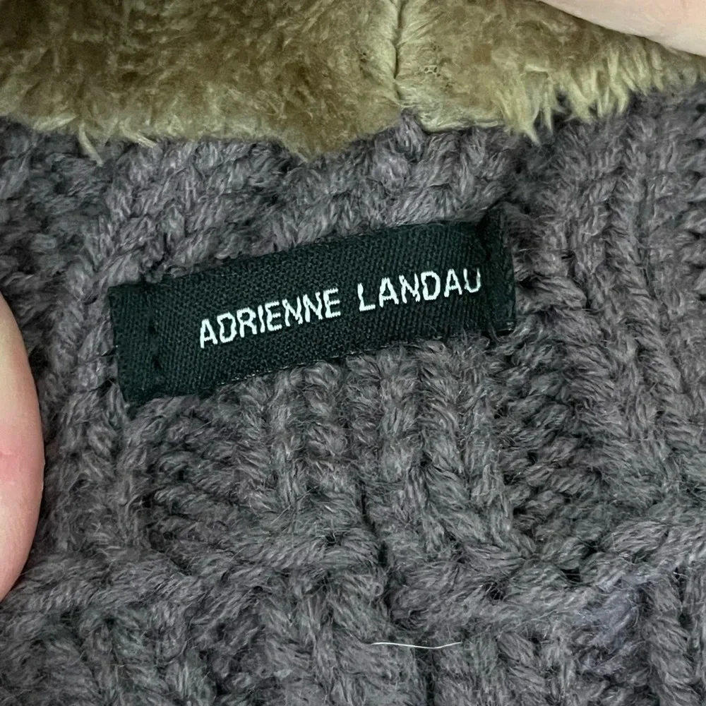 Adrienne Landau Gray Cable Knit Beanie Hat Unisex Winter Gorpcore One Size